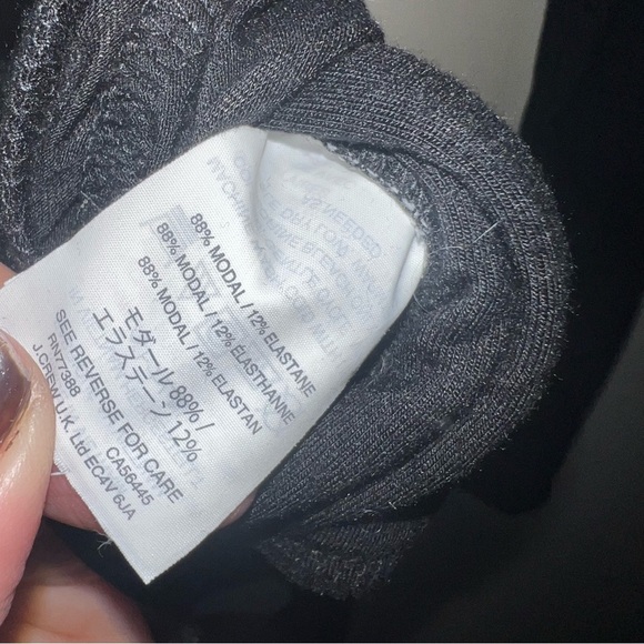 J. CREW Long Sleeve V-neck Wrap Bodysuit Modal Blend In Black Size Small - Picture 9 of 12